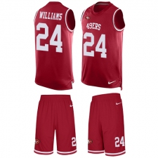 Men's Nike San Francisco 49ers #24 K'Waun Williams Limited Red Tank Top Suit NFL Jersey