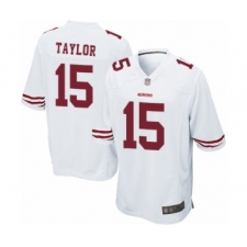 Men's San Francisco 49ers #15 Trent Taylor Game White Football Jersey