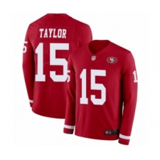 Men's San Francisco 49ers #15 Trent Taylor Limited Red Therma Long Sleeve Football Jersey