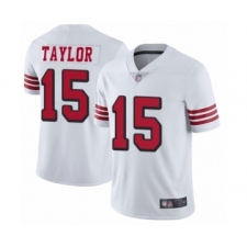 Men's San Francisco 49ers #15 Trent Taylor Limited White Rush Vapor Untouchable Football Jersey