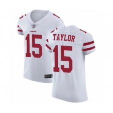 Men's San Francisco 49ers #15 Trent Taylor White Vapor Untouchable Elite Player Football Jersey