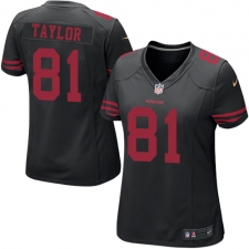 Women's Nike San Francisco 49ers #81 Trent Taylor Game Black NFL Jersey