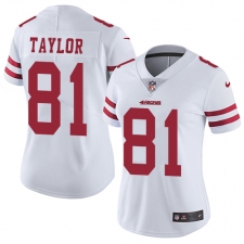 Women's Nike San Francisco 49ers #81 Trent Taylor White Vapor Untouchable Elite Player NFL Jersey