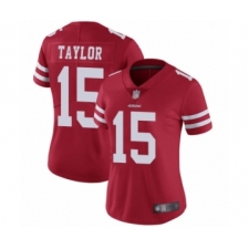 Women's San Francisco 49ers #15 Trent Taylor Red Team Color Vapor Untouchable Limited Player Football Jersey