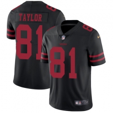 Youth Nike San Francisco 49ers #81 Trent Taylor Black Vapor Untouchable Elite Player NFL Jersey