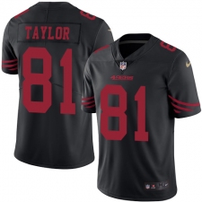 Youth Nike San Francisco 49ers #81 Trent Taylor Limited Black Rush Vapor Untouchable NFL Jersey