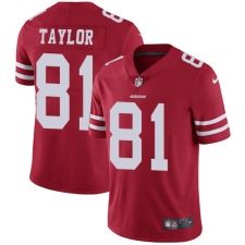 Youth Nike San Francisco 49ers #81 Trent Taylor Red Team Color Vapor Untouchable Elite Player NFL Jersey