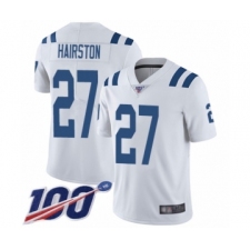 Men's Indianapolis Colts #27 Nate Hairston White Vapor Untouchable Limited Player 100th Season Football Jersey