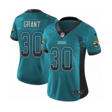 Women's Nike Jacksonville Jaguars #30 Corey Grant Limited Teal Green Rush Drift Fashion NFL Jersey