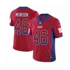 Men's Nike New York Giants #46 Calvin Munson Limited Red Rush Drift Fashion NFL Jersey