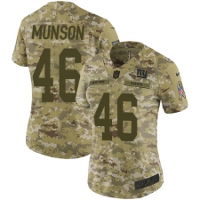 Women's Nike New York Giants #46 Calvin Munson Limited Camo 2018 Salute to Service NFL Jersey