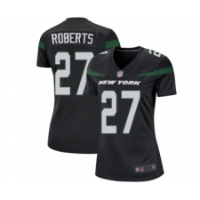 Women's New York Jets #27 Darryl Roberts Game Black Alternate Football Jersey