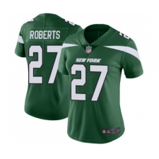 Women's New York Jets #27 Darryl Roberts Green Team Color Vapor Untouchable Limited Player Football Jersey
