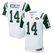 Men's Nike New York Jets #14 Jeremy Kerley Elite White NFL Jersey