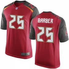 Men's Nike Tampa Bay Buccaneers #25 Peyton Barber Game Red Team Color NFL Jersey