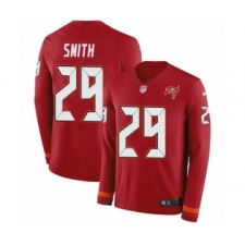 Men's Nike Tampa Bay Buccaneers #29 Ryan Smith Limited Red Therma Long Sleeve NFL Jersey