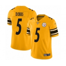 Men's Pittsburgh Steelers #5 Joshua Dobbs Limited Gold Inverted Legend Football Jersey