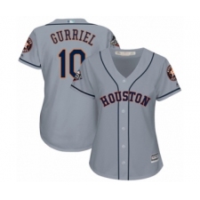Women's Houston Astros #10 Yuli Gurriel Authentic Grey Road Cool Base 2019 World Series Bound Baseball Jersey