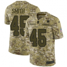 Youth Nike Dallas Cowboys #45 Rod Smith Limited Camo 2018 Salute to Service NFL Jersey
