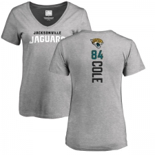 NFL Women's Nike Jacksonville Jaguars #84 Keelan Cole Ash Backer T-Shirt