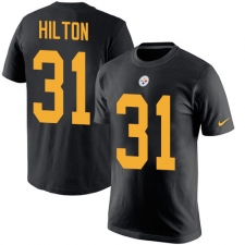 Nike Pittsburgh Steelers #31 Mike Hilton Black Rush Pride Name & Number T-Shirt