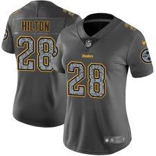 Women's Nike Pittsburgh Steelers #28 Mike Hilton Gray Static Vapor Untouchable Limited NFL Jersey