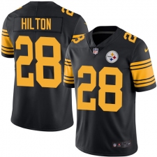 Youth Nike Pittsburgh Steelers #28 Mike Hilton Limited Black Rush Vapor Untouchable NFL Jersey