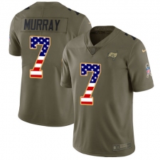 Youth Nike Tampa Bay Buccaneers #7 Patrick Murray Limited Olive/USA Flag 2017 Salute to Service NFL Jersey