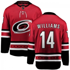Youth Carolina Hurricanes #14 Justin Williams Fanatics Branded Red Home Breakaway NHL Jersey