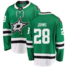Men's Dallas Stars #28 Stephen Johns Fanatics Branded Green Home Breakaway NHL Jersey