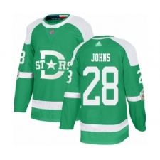 Youth Dallas Stars #28 Stephen Johns Authentic Green 2020 Winter Classic Hockey Jersey