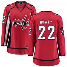 Women's Washington Capitals #22 Madison Bowey Fanatics Branded Red Home Breakaway NHL Jersey