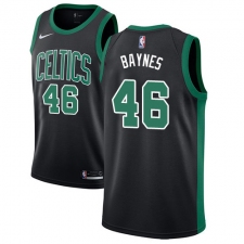 Men's Adidas Boston Celtics #46 Aron Baynes Swingman Black NBA Jersey - Statement Edition
