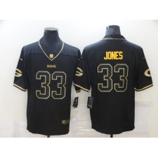 Men's Green Bay Packers #33 Aaron Jones Black Gold Nike Limited Jersey