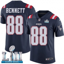 Youth Nike New England Patriots #88 Martellus Bennett Limited Navy Blue Rush Vapor Untouchable Super Bowl LII NFL Jersey