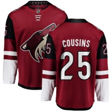 Youth Arizona Coyotes #25 Nick Cousins Authentic Burgundy Red Home Fanatics Branded Breakaway NHL Jersey