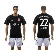 Bayern Munchen #22 Starke Goalkeeper Black Soccer Club Jersey