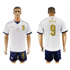 Italy #9 Pelle Away Soccer Country Jersey