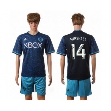 Seattle Sounders #14 Marshall SEC Away Soccer Club Jersey