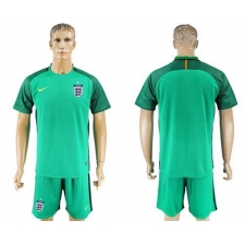 England Blank Green Goalkeeper Soccer Country Jersey