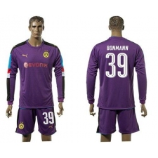 Dortmund #39 Bonmann Purple Long Sleeves Goalkeeper Soccer Club