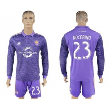 Orlando City SC #23 Nocerino Home Long Sleeves Soccer Club Jersey