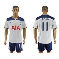 Tottenham Hotspur #11 Lamela White Home Soccer Club Jersey