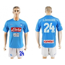 Naples #24 L.Insigne Blue Home Soccer Club Jersey
