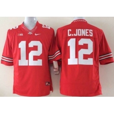 Ohio State Buckeyes #12 Cardale Jones Red Limited Stitched NCAA Jersey