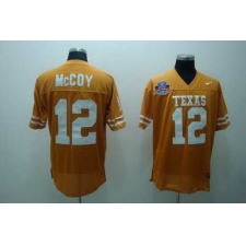 Longhorns #12 Colt McCoy Orange Embroidered NCAA Jersey