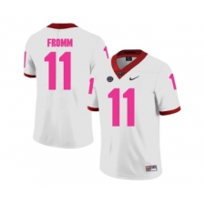 Georgia Bulldogs 11 Jake Fromm White 2018 Breast Cancer Awareness College Football Jersey