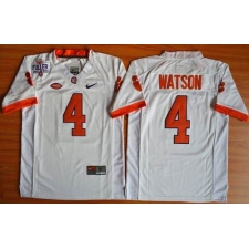 Youth Clemson Tigers #4 Deshaun Watson White 1975-1978 Fuller Stitched NCAA Jersey