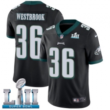 Men's Nike Philadelphia Eagles #36 Brian Westbrook Black Alternate Vapor Untouchable Limited Player Super Bowl LII NFL Jersey