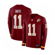 Youth Nike Washington Redskins #11 Alex Smith Limited Burgundy Therma Long Sleeve NFL Jersey